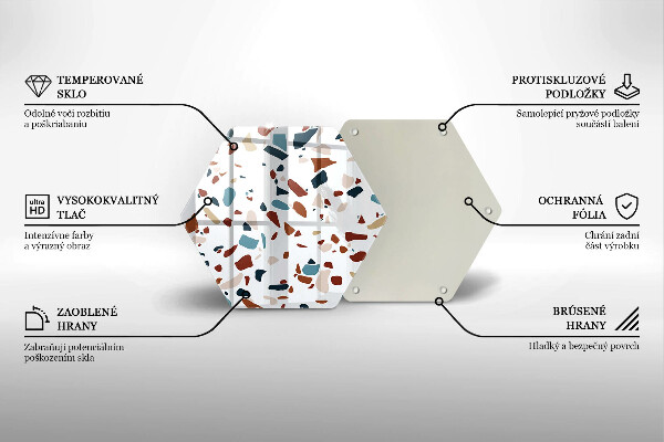 Chopping board glass Decorative stone