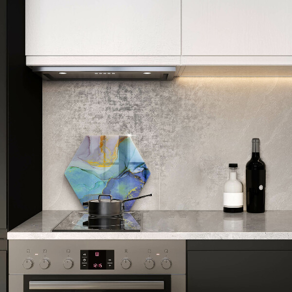 Chopping board glass Cracked stone gold