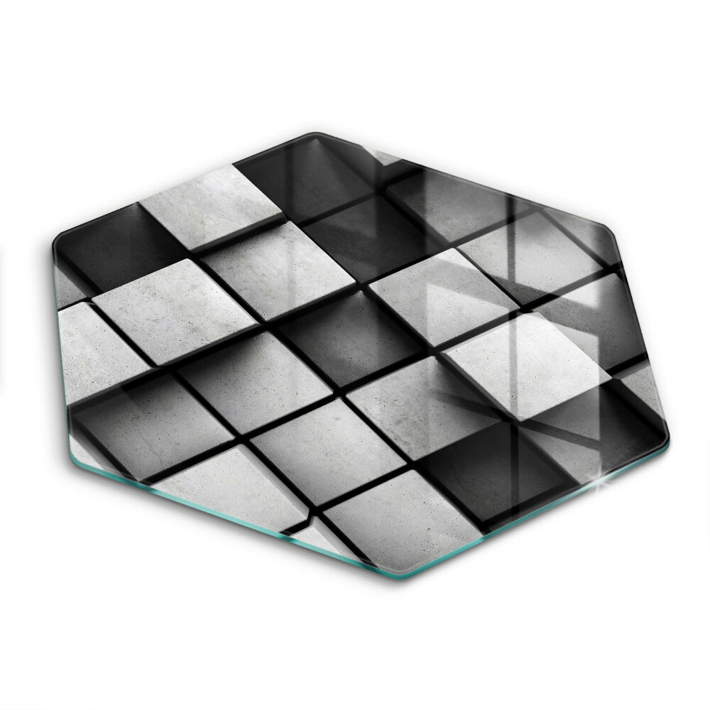 Chopping board glass 3D geometry background