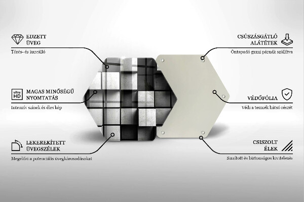 Chopping board glass 3D geometry background