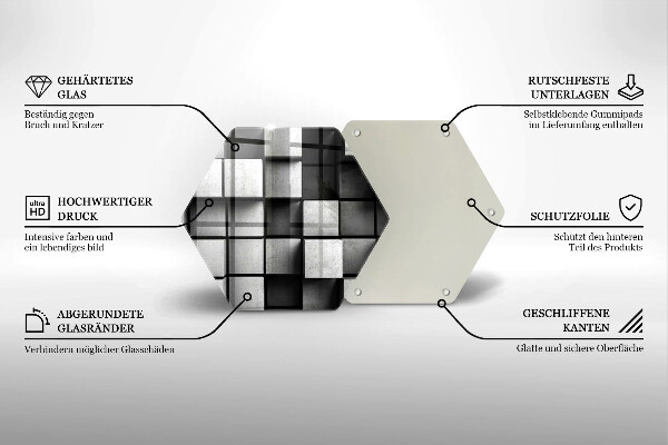 Chopping board glass 3D geometry background