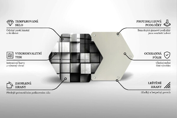 Chopping board glass 3D geometry background