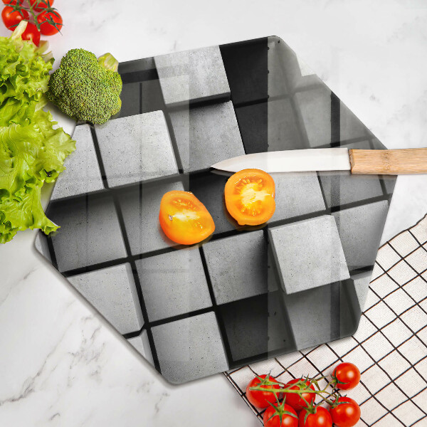 Chopping board glass 3D geometry background