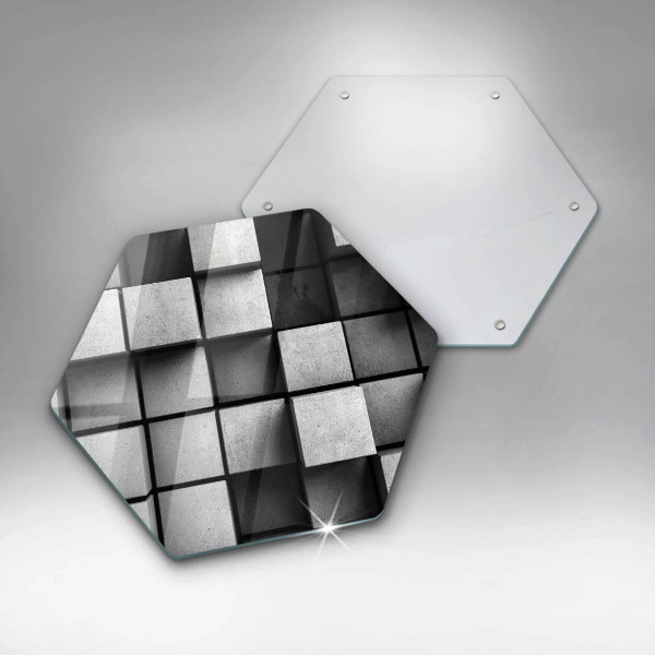 Chopping board glass 3D geometry background