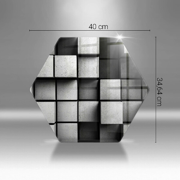 Chopping board glass 3D geometry background