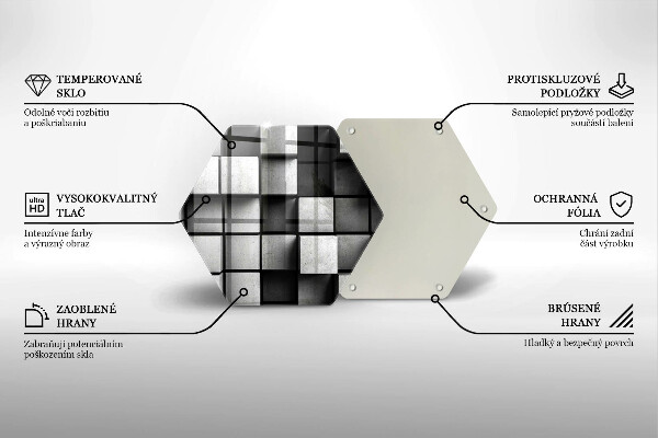Chopping board glass 3D geometry background