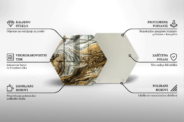 Chopping board glass Rich abstraction