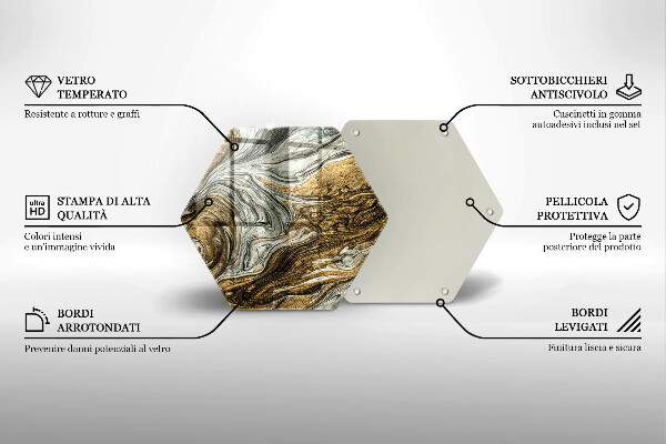 Chopping board glass Rich abstraction