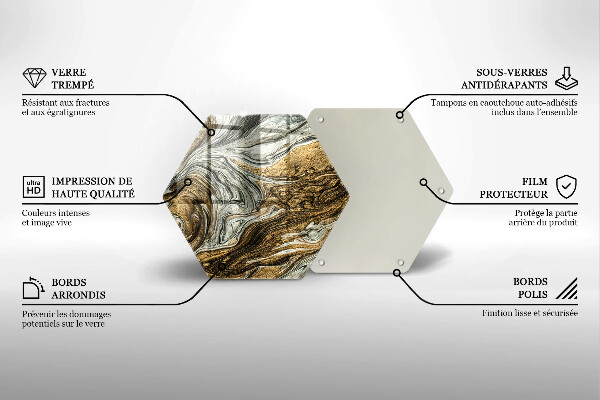 Chopping board glass Rich abstraction