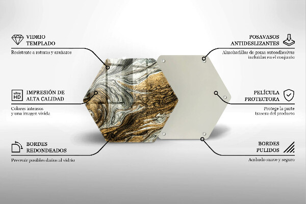 Chopping board glass Rich abstraction