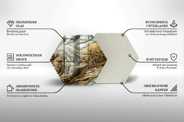 Chopping board glass Rich abstraction