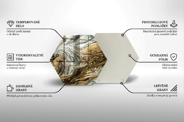 Chopping board glass Rich abstraction