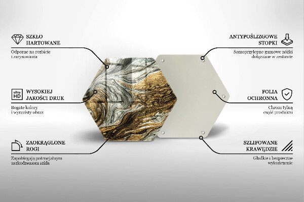 Chopping board glass Rich abstraction