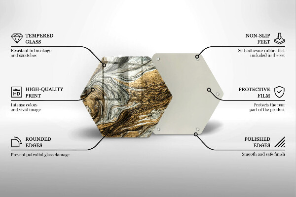 Chopping board glass Rich abstraction
