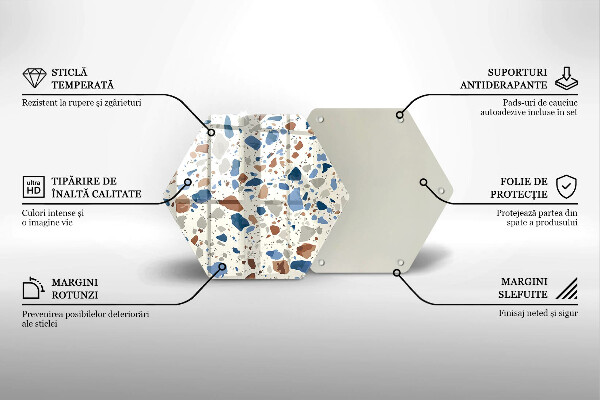 Chopping board glass Decorative stone stone