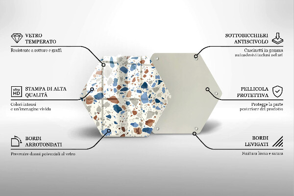 Chopping board glass Decorative stone stone