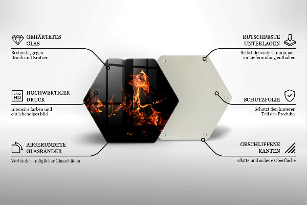 Chopping board Fire flame