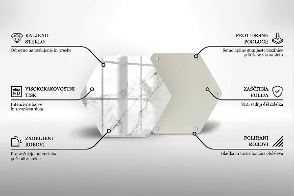 Kitchen worktop protector Elegant marble texture