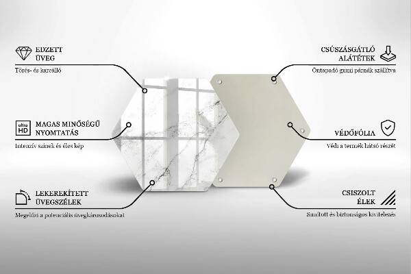 Kitchen worktop protector Elegant marble texture
