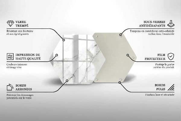 Kitchen worktop protector Elegant marble texture