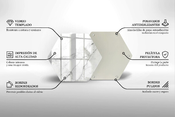 Kitchen worktop protector Elegant marble texture