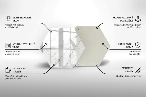 Kitchen worktop protector Elegant marble texture