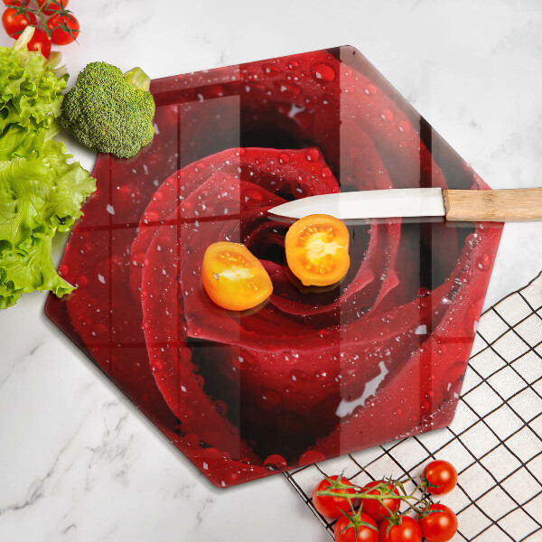 Chopping board Rose flower petals