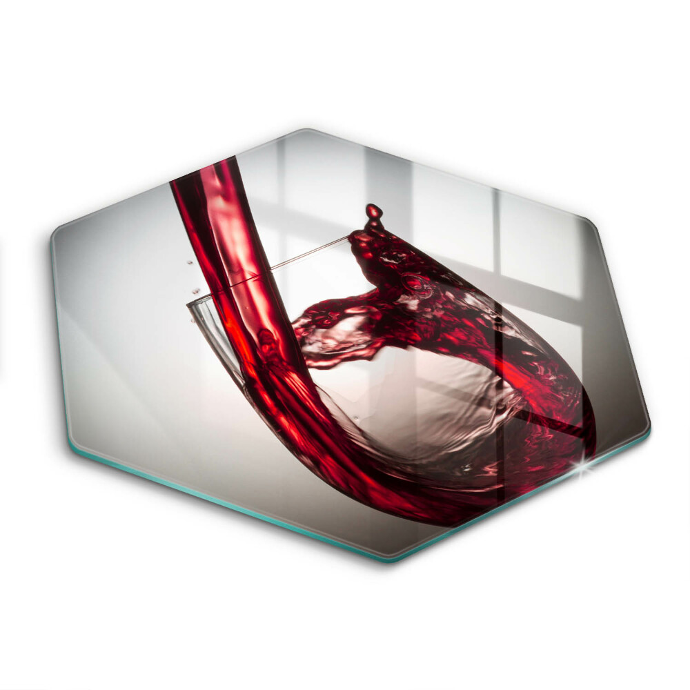 Kitchen worktop protector Glass and red wine