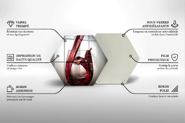 Kitchen worktop protector Glass and red wine