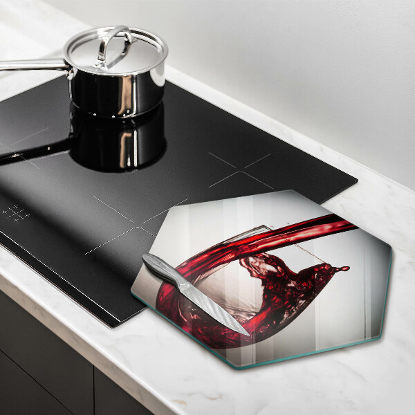 Kitchen worktop protector Glass and red wine