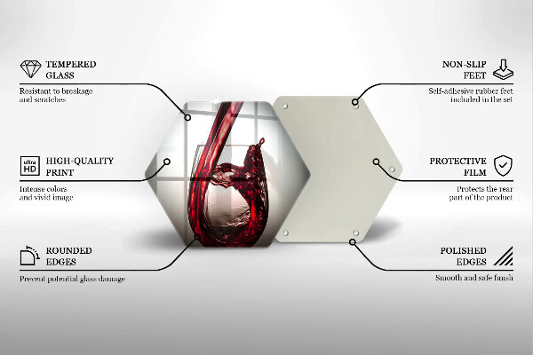 Kitchen worktop protector Glass and red wine