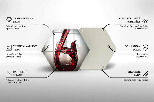 Kitchen worktop protector Glass and red wine