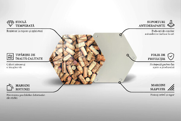 Kitchen worktop protector Wine corks pattern