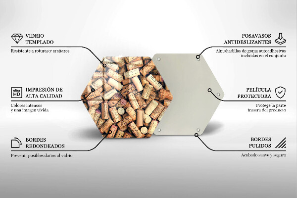 Kitchen worktop protector Wine corks pattern