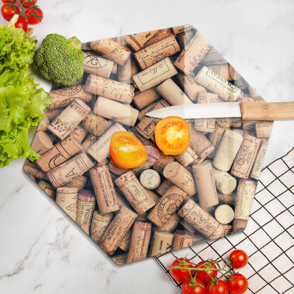 Kitchen worktop protector Wine corks pattern