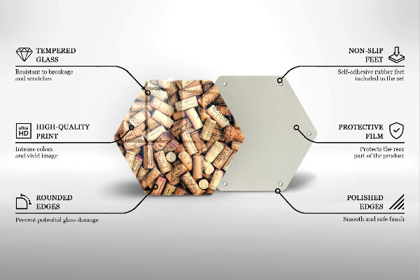 Kitchen worktop protector Wine corks pattern