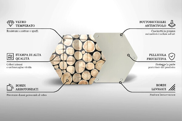 Kitchen worktop protector Wood trunks of the tree