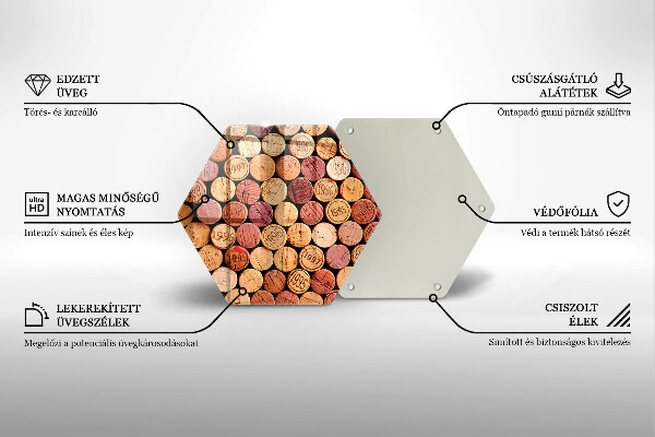 Kitchen worktop protector Wine corks pattern