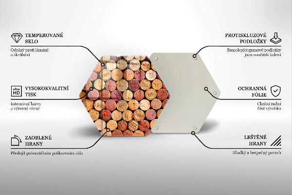 Kitchen worktop protector Wine corks pattern