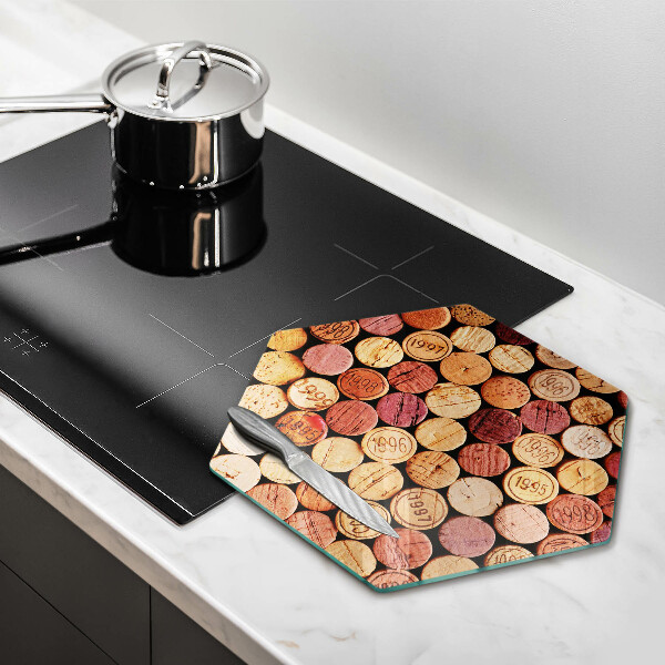 Kitchen worktop protector Wine corks pattern