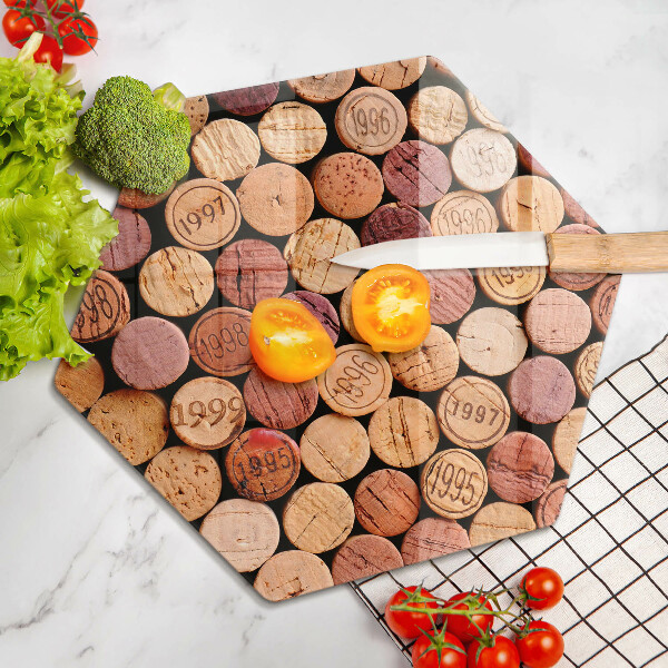 Kitchen worktop protector Wine corks pattern