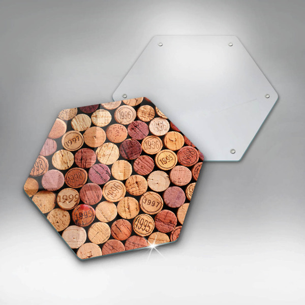 Kitchen worktop protector Wine corks pattern