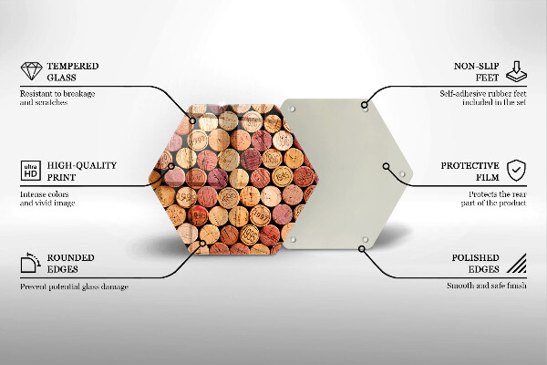 Kitchen worktop protector Wine corks pattern