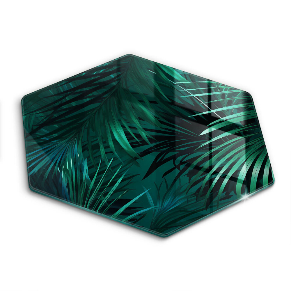 Chopping board glass Wild jungle leaves