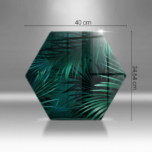 Chopping board glass Wild jungle leaves