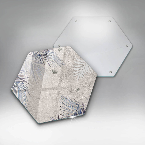 Chopping board glass Subtle leaves