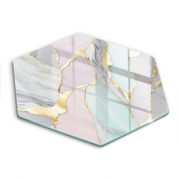 Chopping board glass Pastel marble