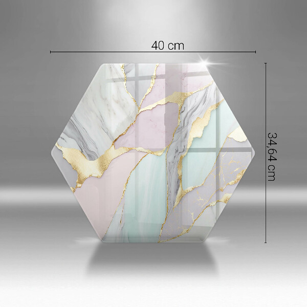 Chopping board glass Pastel marble