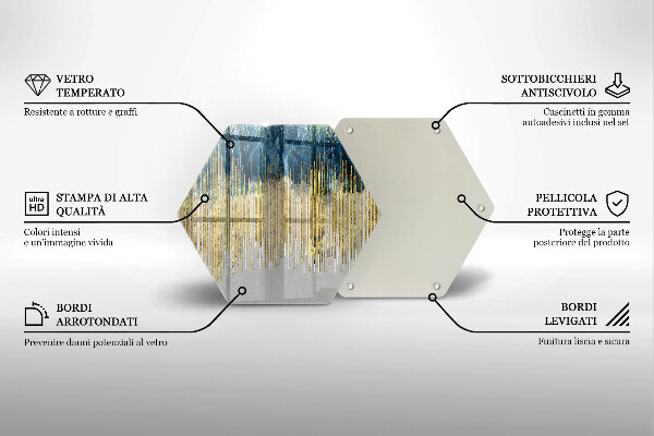 Chopping board glass Designer abstraction