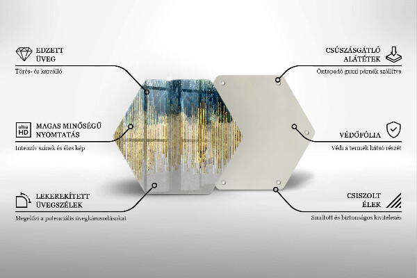 Chopping board glass Designer abstraction